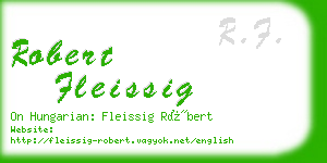 robert fleissig business card